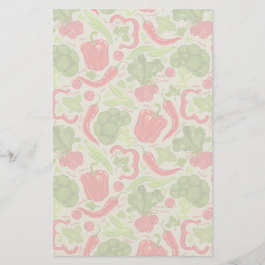 Papeterie motif clair à base de légumes frais (Devant)