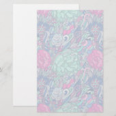 Papeterie Motif coloré Floral Doodle (Devant / Derrière)