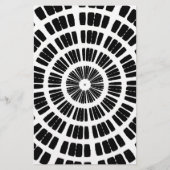 Papeterie motif concentrique abstrait (Devant)
