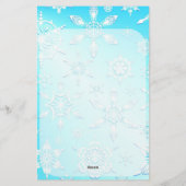 Papeterie Motif Crystal Snowflakes (Dos)