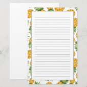 Papeterie Motif d'ananas de bande dessinée (Devant / Derrière)