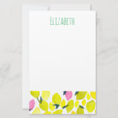 Papeterie Motif d'aquarelle citron (Devant)