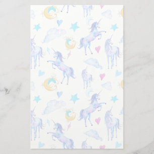 Papeterie Motif d'aquarelle magique Unicorn Design Imaginair