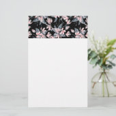 Papeterie Motif d'aquarelle rose et gris (Debout devant)