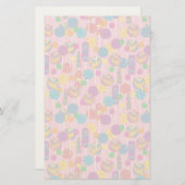 Papeterie Motif de bonbons Lollipops (Devant / Derrière)