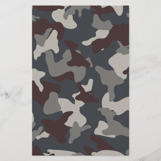 Papeterie Motif de camouflage gris bleu de l'armée (Devant)