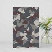 Papeterie Motif de camouflage gris bleu de l'armée (Debout devant)