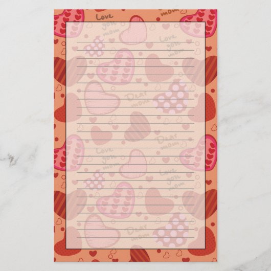 Papeterie Motif de célébration du jour de mère (Devant)