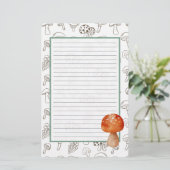 Papeterie Motif de champignons (Debout devant)