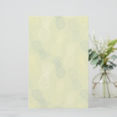 Papeterie Motif de contour de l'ananas sur vert (Debout devant)