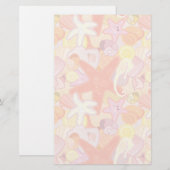 Papeterie Motif de créature maritime Pastel (Devant / Derrière)