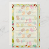 Papeterie Motif de crème glacée (Devant / Derrière)