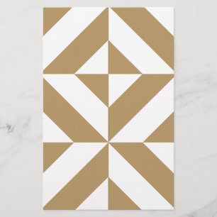 Papeterie Motif de cube géométrique Brown