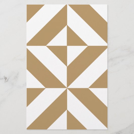 Papeterie Motif de cube géométrique Brown (Devant)