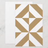Papeterie Motif de cube géométrique Brown (Devant / Derrière)