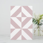 Papeterie Motif de cube géométrique Mauve (Debout devant)