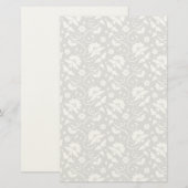 Papeterie Motif de dentelle florale (Devant / Derrière)