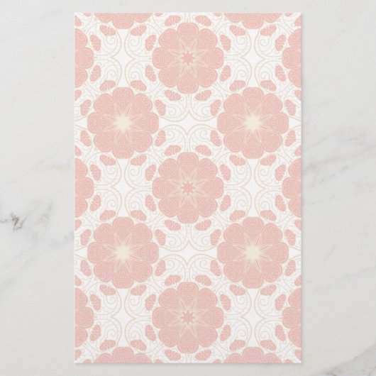 Papeterie Motif de dentelle florale rouge et or (Devant)