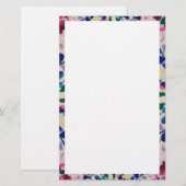 Papeterie Motif de fleurs colorées (Devant / Derrière)