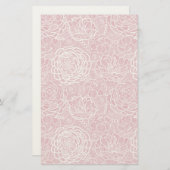 Papeterie motif de fleurs en dentelle bleue (Devant / Derrière)