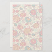 Papeterie Motif de fleurs et de feuille de pivoine (Devant / Derrière)