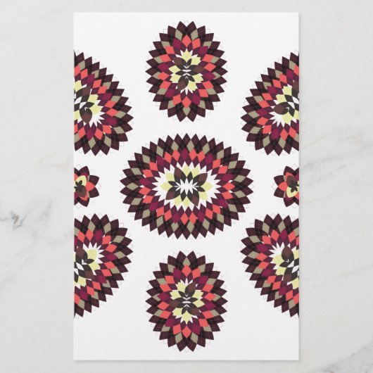 Papeterie Motif de fleurs Mandala (Devant)