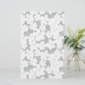 Papeterie Motif de fleurs tropical blanc (Debout devant)