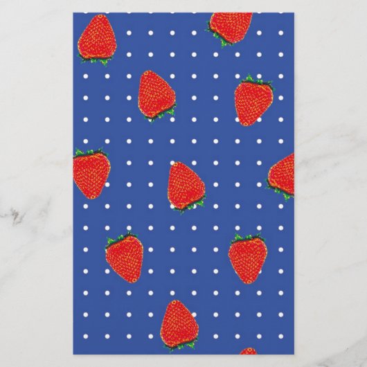 Papeterie motif de fraise avec points (Devant)