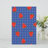 Papeterie motif de fraise avec points (Debout devant)