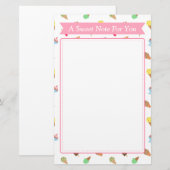 Papeterie Motif de glace à la note douce (Devant / Derrière)