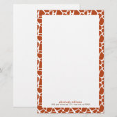 Papeterie Motif de la Giraffe orange (Devant / Derrière)