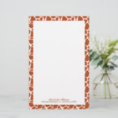 Papeterie Motif de la Giraffe orange (Debout devant)