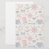 Papeterie Motif de la Marine (Devant / Derrière)