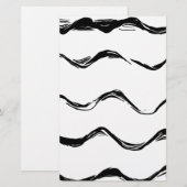 Papeterie Motif de lignes noires (Devant / Derrière)