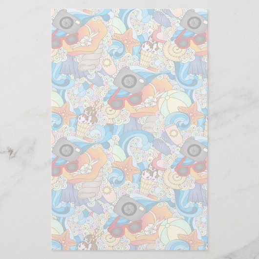 Papeterie Motif de loisirs d'été (Devant)