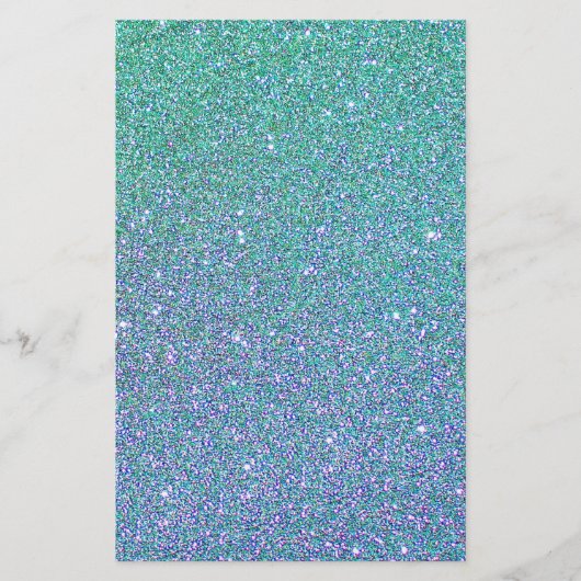 Papeterie Motif de Parties scintillant Turquoise bleu vert t (Devant)