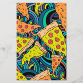 Papeterie Motif de pizza (Devant)