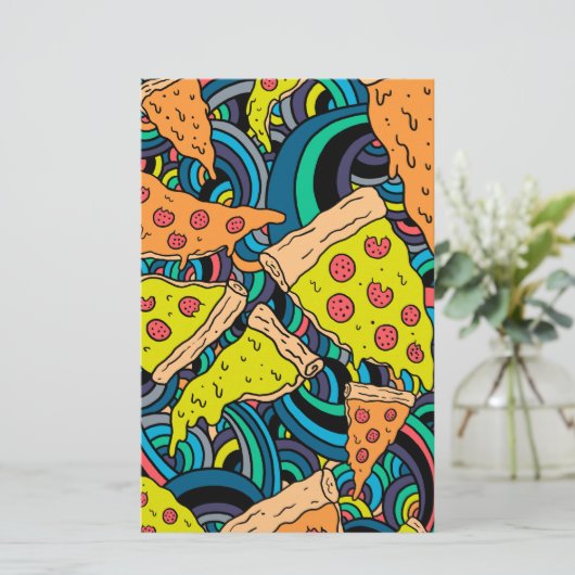 Papeterie Motif de pizza (Debout devant)