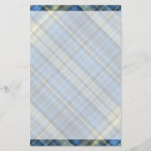 Papeterie motif de plaid bleu et jaune (Devant)
