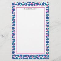 Motif de points bleus et roses Abstraits