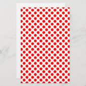 Papeterie Motif de points Polka Rouge (Devant / Derrière)