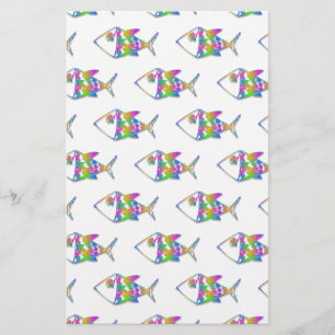Papeterie Motif de poisson Abstrait