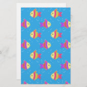 Papeterie Motif de poissons (Devant / Derrière)