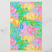 Papeterie Motif de poissons tropicaux colorés (Dos)