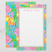 Papeterie Motif de poissons tropicaux colorés (Devant / Derrière)