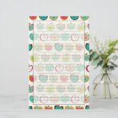 Papeterie Motif de pomme mignon (Debout devant)