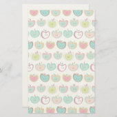 Papeterie Motif de pomme mignon (Devant / Derrière)