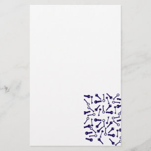 Papeterie Motif de produit bleu clé