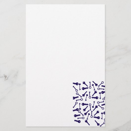Papeterie Motif de produit bleu clé (Devant)