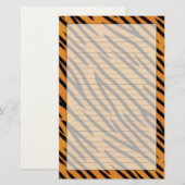 Papeterie Motif de rayure de tigre (Devant / Derrière)